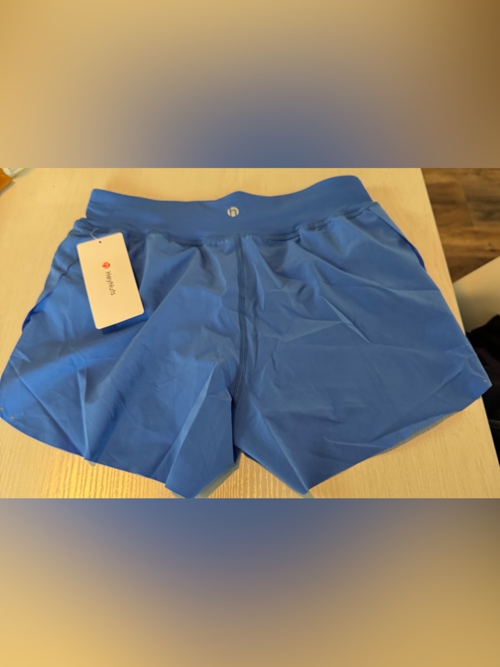 Lulu dupe~ HeyNuts-Mid-Rise Athletic Running Shorts in Bright Blue - Picture 5 of 5